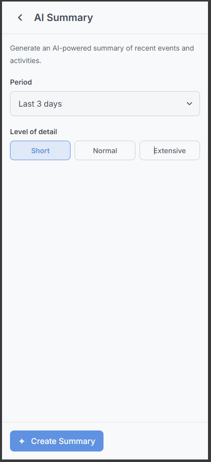 AI-generated shift handover summary